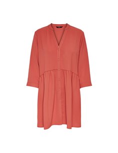 VESTIDO DE CORTE HOLGADO CORAL