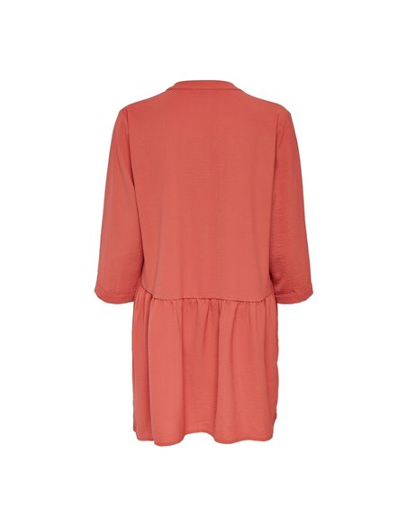 VESTIDO DE CORTE HOLGADO CORAL