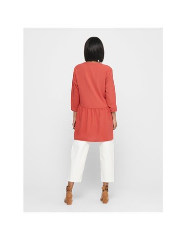 VESTIDO DE CORTE HOLGADO CORAL