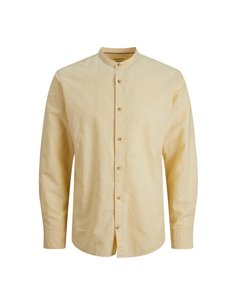 CAMISA DE LINO JJESUMMER Jojoba/Amarillo Vainilla