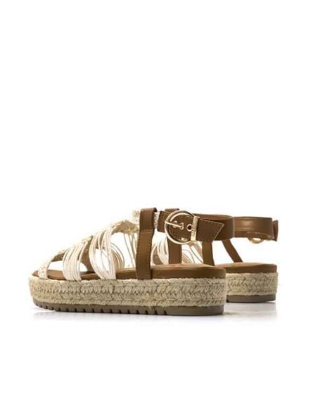 SANDALIA DE BLOQUE AMELIE MTNG Macrame Natural