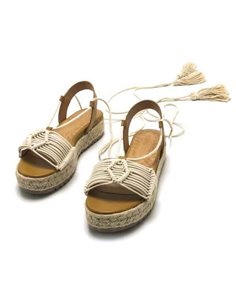 SANDALIA DE BLOQUE AMELIE MTNG Natural/Cuero 2