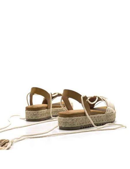 SANDALIA DE BLOQUE AMELIE MTNG Natural/Cuero