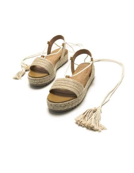 SANDALIA DE BLOQUE AMELIE MTNG JUTE NATURAL
