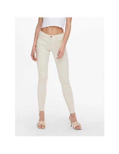 PANTALÓN SKINNI onlWAUW BJ019 Ecru/Crudo