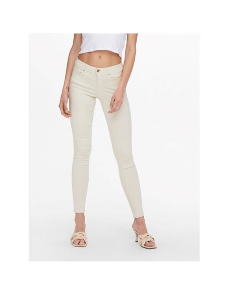 PANTALÓN SKINNI onlWAUW BJ019 Ecru/Crudo