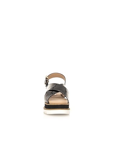 SANDALIAS CON HEBILLA LISETTE PATENT NEGRO MUSTANG