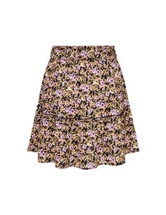 FALDA CORTA ESTAMPADA onlLILA Black/Pink - Negro/Rosa 2