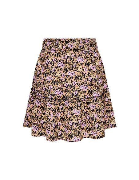 FALDA CORTA ESTAMPADA onlLILA Black/Pink - Negro/Rosa