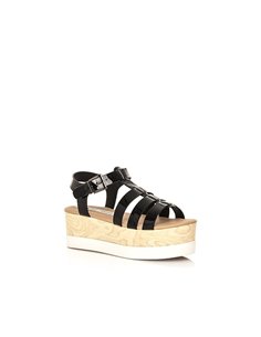SANDALIAS CON PLATAFORMA LIBBY PATENT NEGRO MUSTANG 2