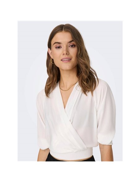 TOP CROP onlJENNY Cloud Dancer/Blanco