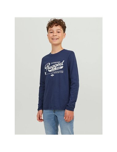 CAMISETA JUNIOR JJEJEANS Mood Indigo/Azul