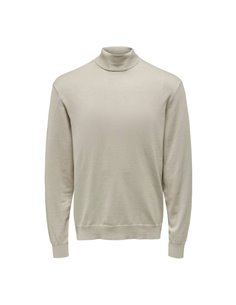 JERSEY DE CUELLO VUELTO ONSWYLER Silver Lining/Beige