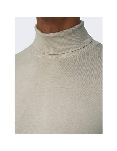 JERSEY DE CUELLO VUELTO ONSWYLER Silver Lining/Beige
