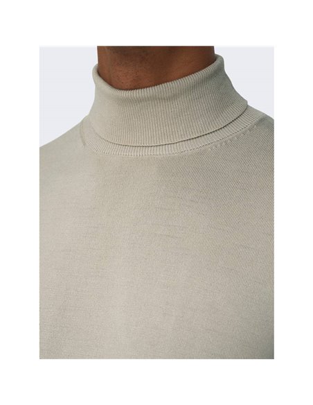 JERSEY DE CUELLO VUELTO ONSWYLER Silver Lining/Beige