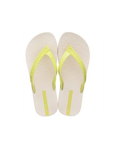 CHANCLA IPANEMA SOUL Beige and Neon Yellow / Beige y Amarillo Neón 2