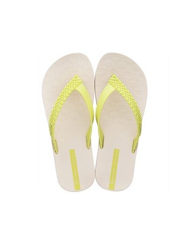CHANCLA IPANEMA SOUL Beige and Neon Yellow / Beige y Amarillo Neón