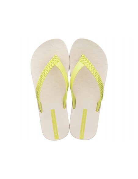 CHANCLA IPANEMA SOUL Beige and Neon Yellow / Beige y Amarillo Neón
