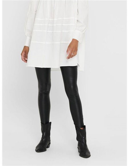 LEGGINGS DE PIEL SINTÉTICA JDYSTINE Black/Negro