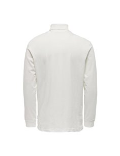 CAMISETA DE CUELLO VUELTO ONSTHOR Cloud Dancer/Blanco 2