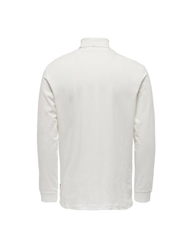CAMISETA DE CUELLO VUELTO ONSTHOR Cloud Dancer/Blanco