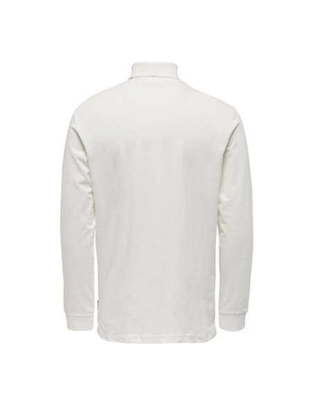 CAMISETA DE CUELLO VUELTO ONSTHOR Cloud Dancer/Blanco