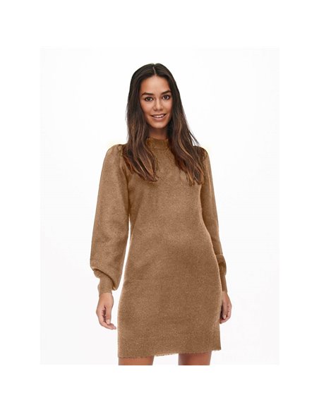 VESTIDO DE PUNTO JDYRUE Toasted Coconut/Tostado
