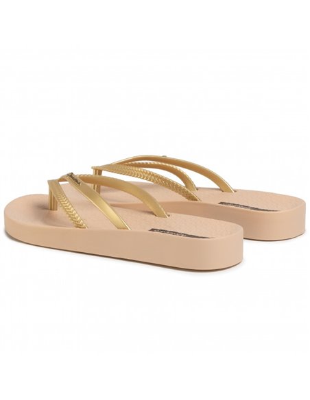 CHANCLA IPANEMA BOSSA SOFT IV FEM Beige and Gold / Beige y Oro