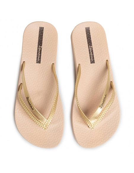 CHANCLA IPANEMA BOSSA SOFT IV FEM Beige and Gold / Beige y Oro