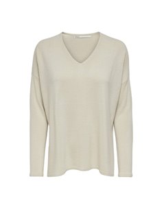 JERSEY CUELLO PICO onlAMALIA Pumice Stone/Beige