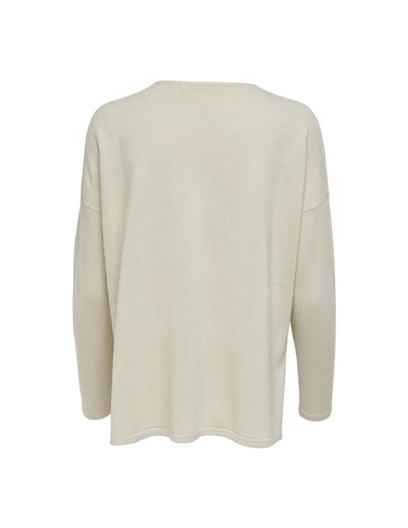 JERSEY CUELLO PICO onlAMALIA Pumice Stone/Beige