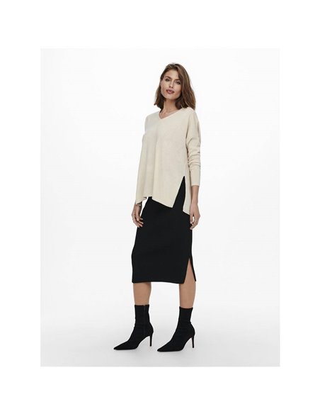 JERSEY CUELLO PICO onlAMALIA Pumice Stone/Beige