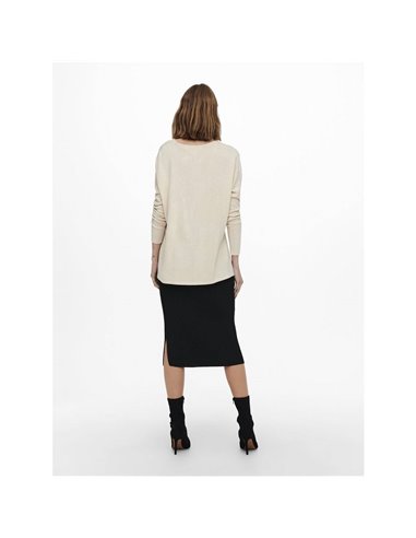 JERSEY CUELLO PICO onlAMALIA Pumice Stone/Beige