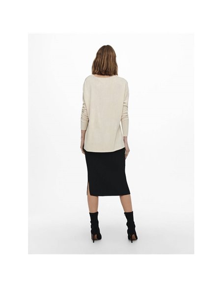 JERSEY CUELLO PICO onlAMALIA Pumice Stone/Beige