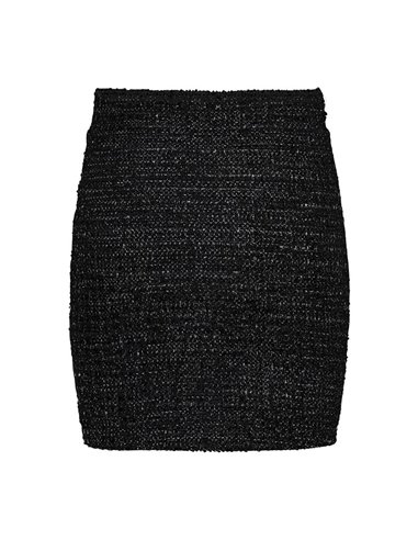 FALDA onlTIT BUTTON Black/Cloud - Negro/Blanco