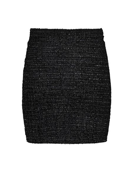 FALDA onlTIT BUTTON Black/Cloud - Negro/Blanco