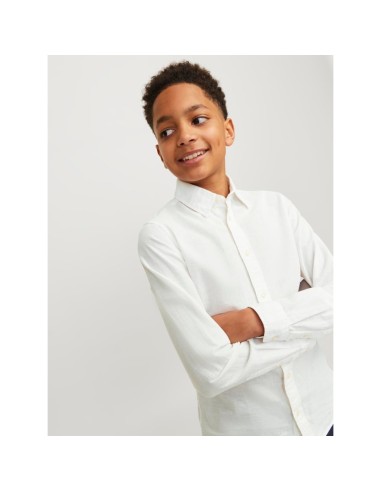 CAMISA JUNIOR DE LINO JJELINEN White/Blanco