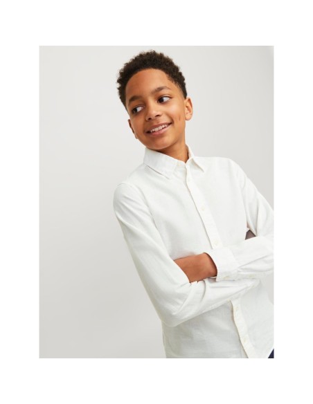 CAMISA JUNIOR DE LINO JJELINEN White/Blanco