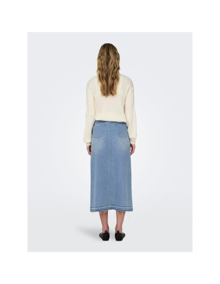 FALDA DENIM MIDI JDYBELLA Light Blue/Azul Claro