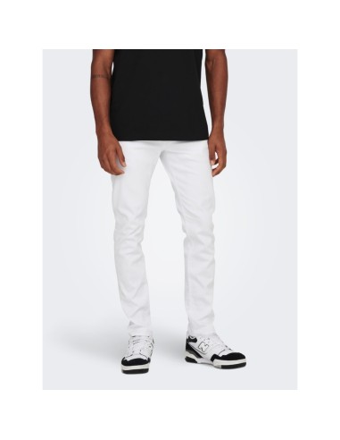 PANTALONES VAQUEROS DE CORTE SLIM ONSLOOM White/Blanco