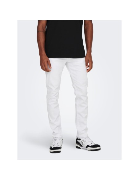 PANTALONES VAQUEROS DE CORTE SLIM ONSLOOM White/Blanco