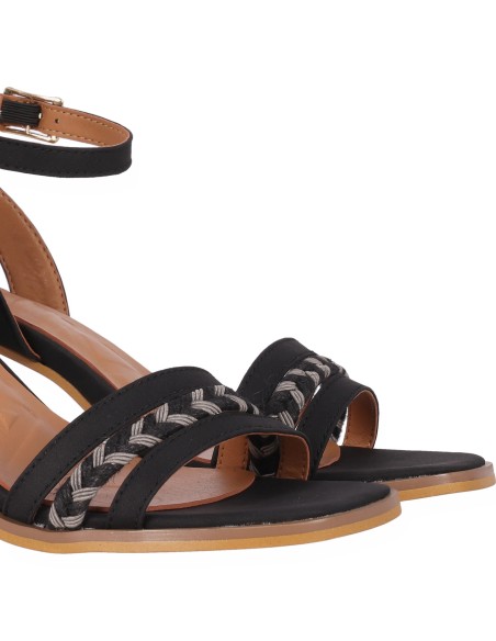 SANDALIA DE TACÓN MEDIO CLARITA 01 CHIKA10 Black/Negro
