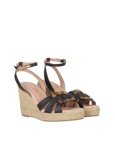 SANDALIA DE CUÑA VIOLETA 11 CHIKA10 Negro 2