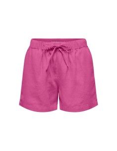 SHORTS DE LINO onlCARO Raspberry Rose/Frambuesa